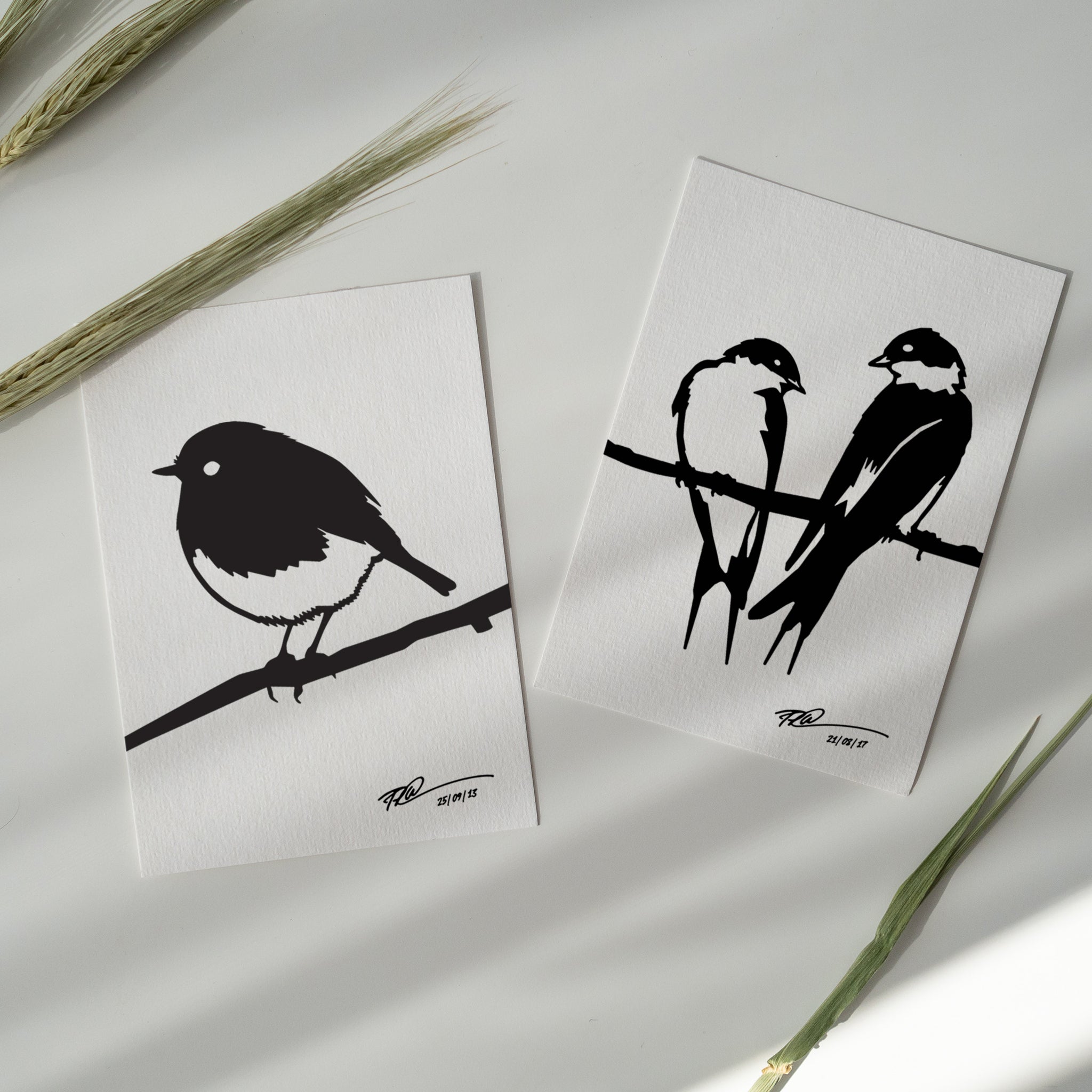 Metalbird Greeting Cards 4 pack