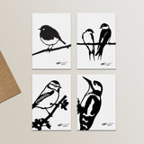 Metalbird Greeting Cards 4 pack